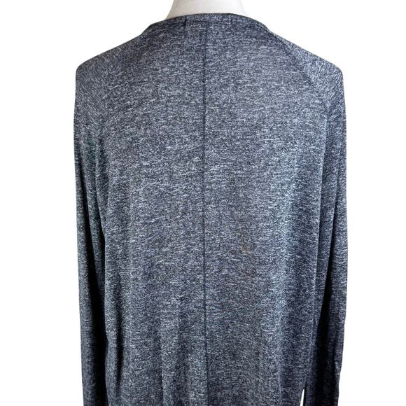 Rag & Bone Jean Camden Marled Black Thin Soft Knit Long Sleeve Relaxed Tee - Picture 11 of 14